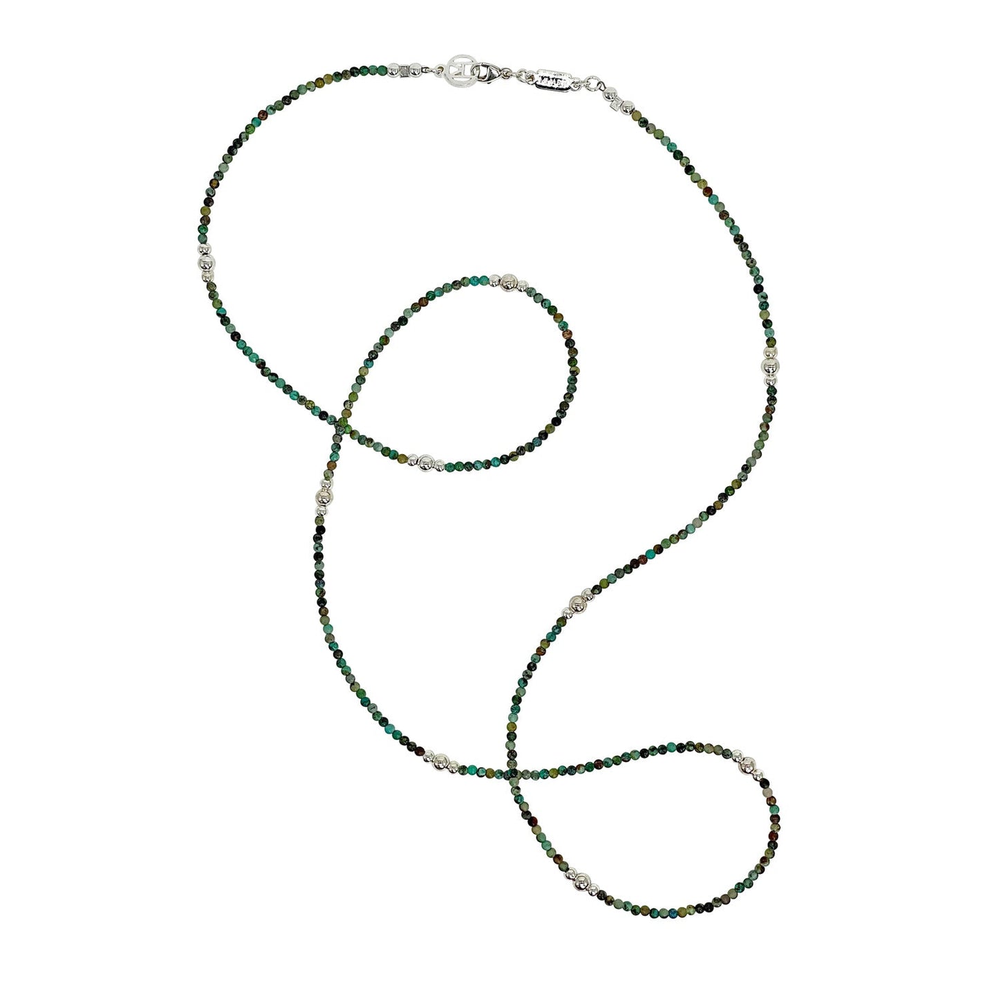 African Turquoise Hematite Necklace
