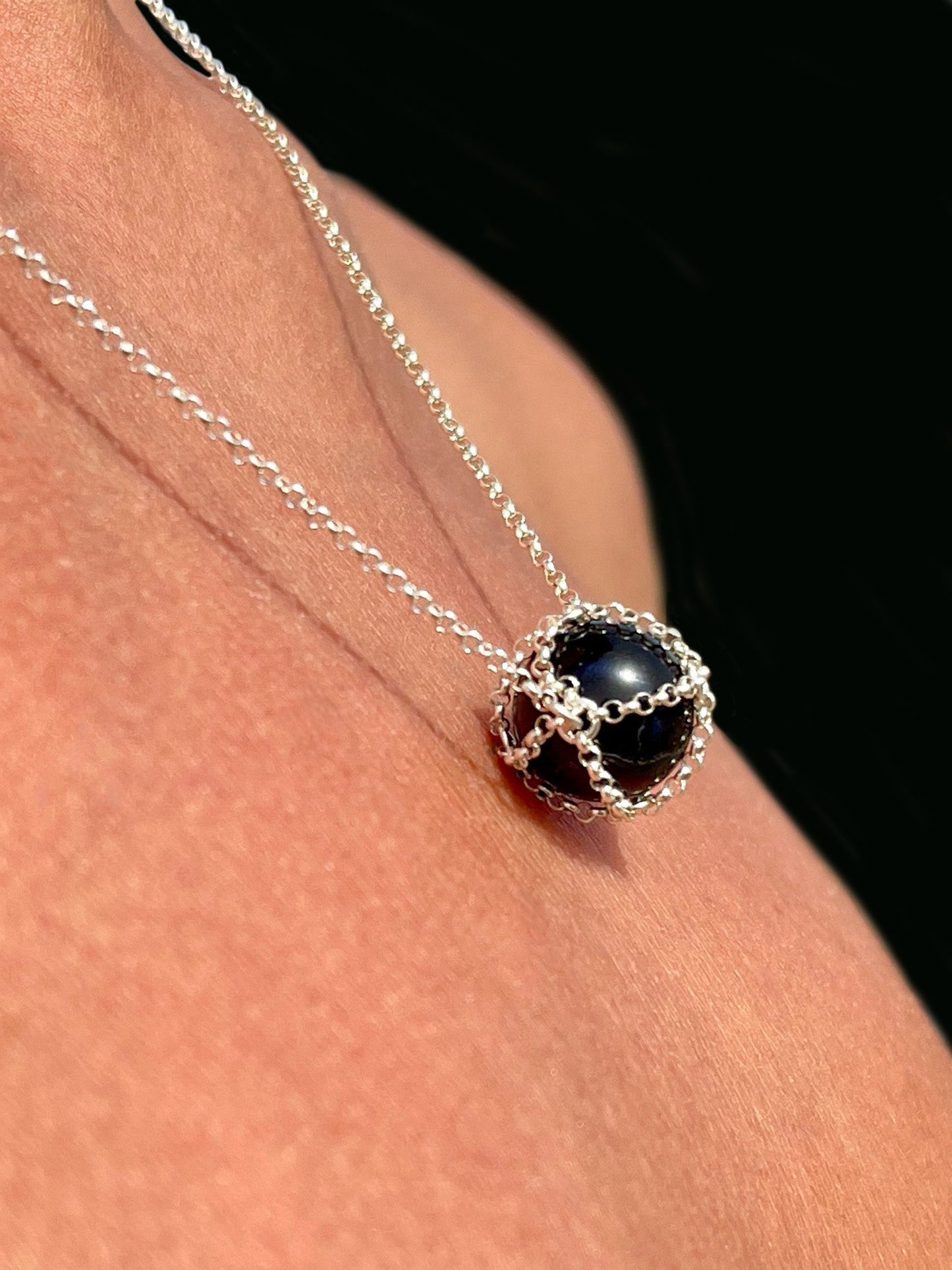 Blue Tigers Eye Necklace