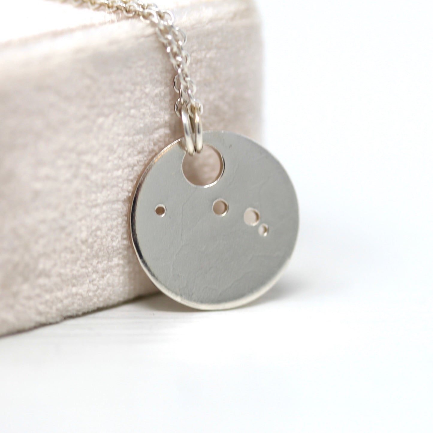 Zodiac Charm Necklace - Modern Handcrafted Designer Sterling Silver Pendant - Celestial Constellation Dainty Jewelry