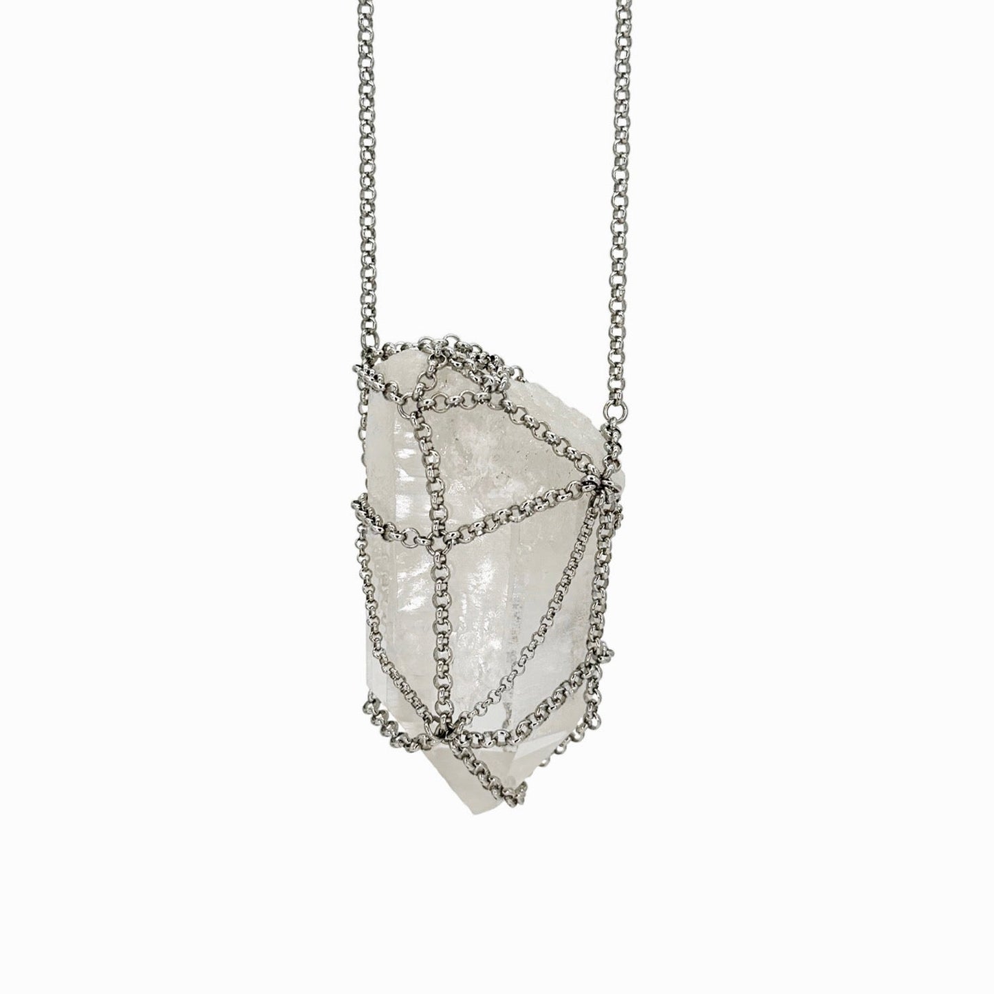 Caged Chunky Quartz Pendant