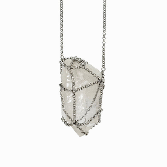 Caged Chunky Quartz Pendant
