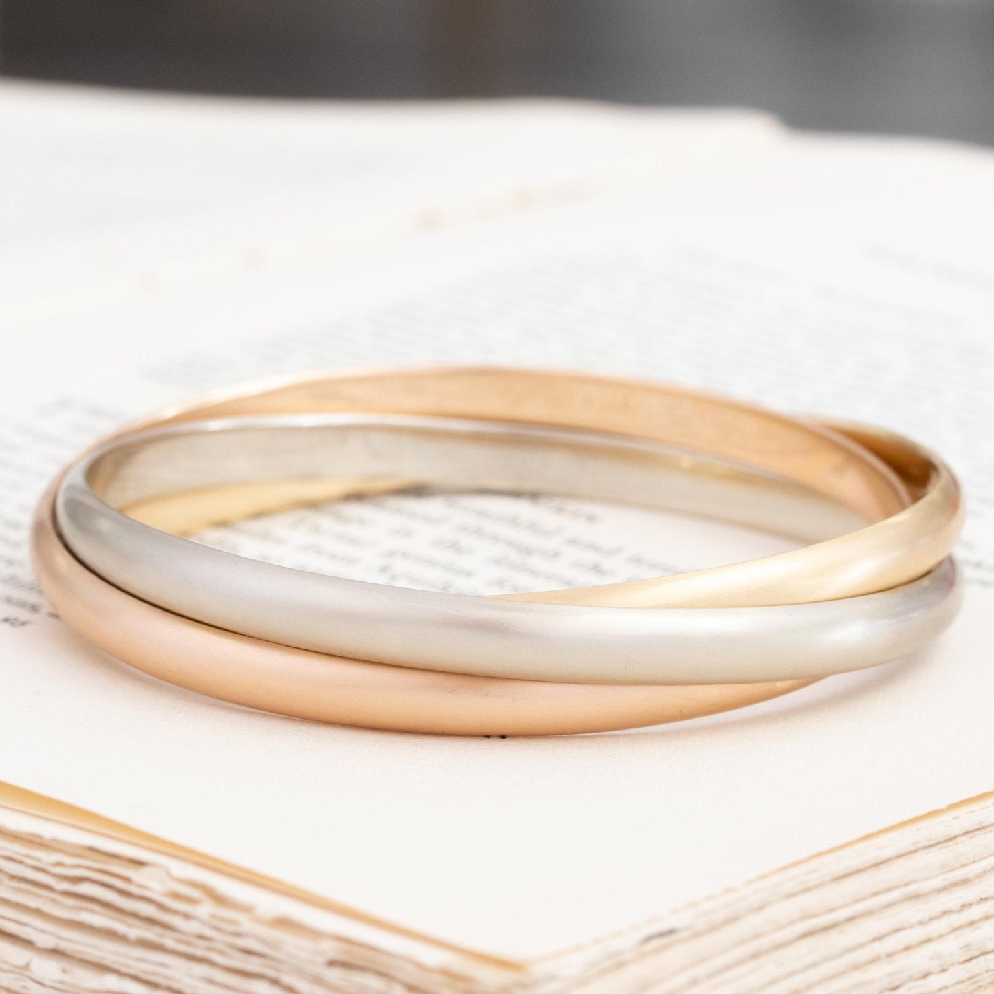 Vintage French Trinity Bangles by Cartier