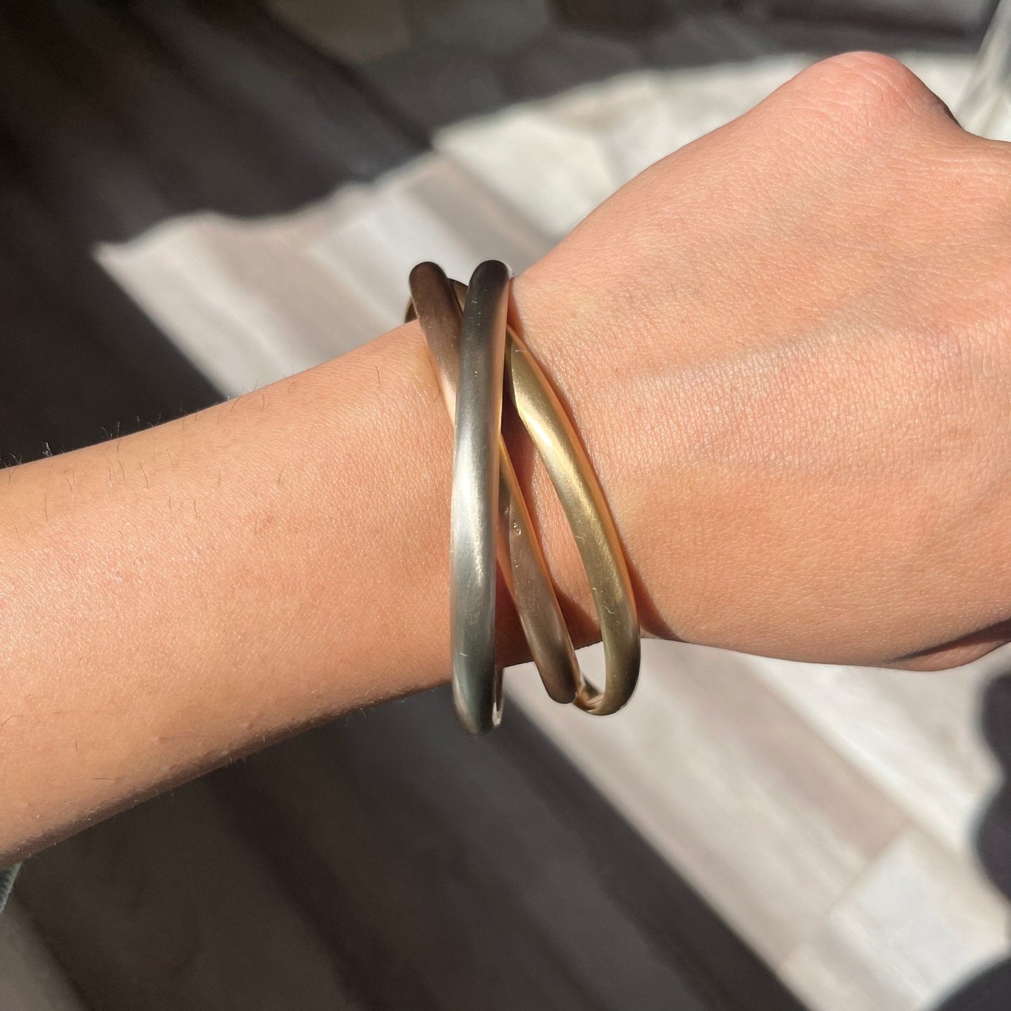 Vintage French Trinity Bangles by Cartier
